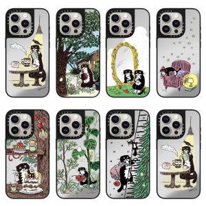 Yeonju 聯名小黑貓韓國文創插畫手機殼 適用 iPhone 17-12系列