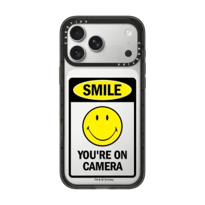 SMILE! 監視中標語手機殼｜透明